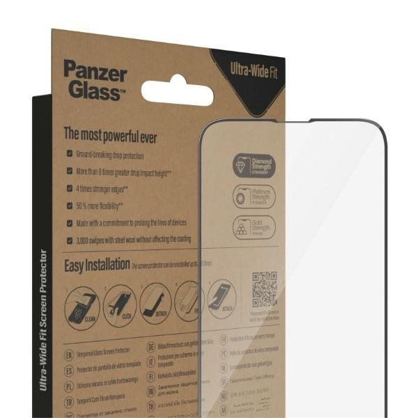 PanzerGlass Ultra-Wide Fit iPhone 14 /13 Pro / 13 6,1&quot; Privacy Screen Protection Antibacterial Easy Aligner Included P2783