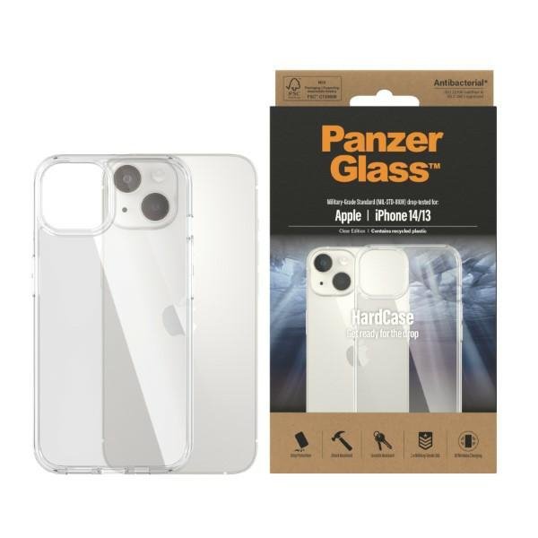 PanzerGlass HardCase iPhone 14 / 15 / 13 6,1&quot; Antibacterial Military grade transparent 0401