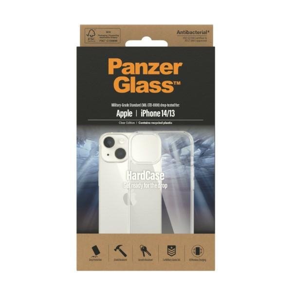 PanzerGlass HardCase iPhone 14 / 15 / 13 6,1&quot; Antibacterial Military grade transparent 0401