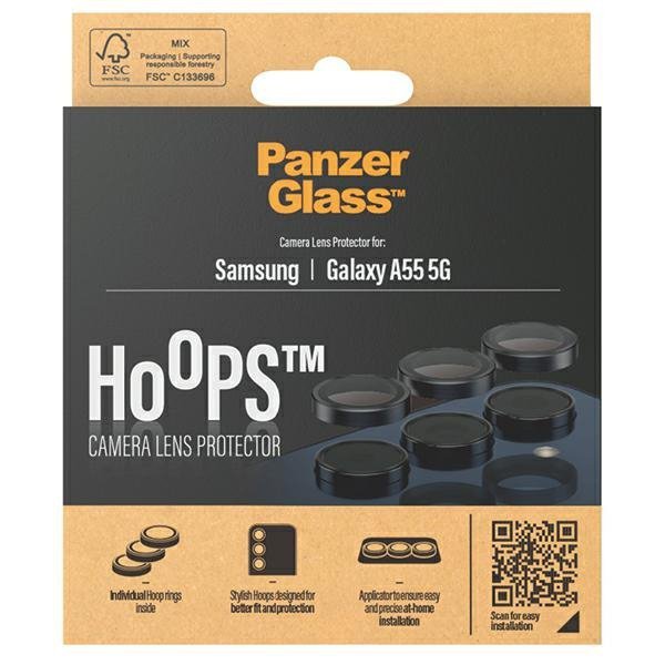 PanzerGlass Hoops Camera Sam A55 5G A556 czarny/black 1227 camera lens protector hoop optic rings