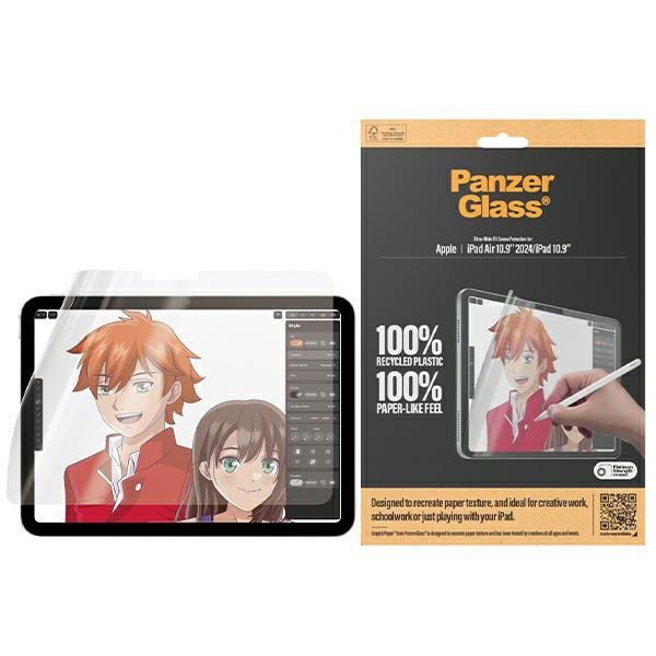 PanzerGlass GraphicPaper iPad Air        11&quot;2024/2025 | iPad 10.9&quot; 2022/2025 Anti Glare, Case Friendly, Ultra-wide Fit