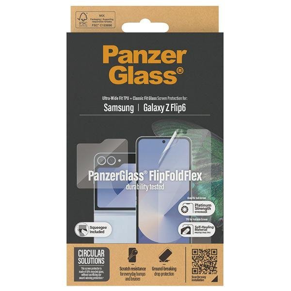 PanzerGlass Bundle 2in1 Sam Z Flip6 F741Screen Protector Ultra Wide-Fit + TPU Classic Fit 7370