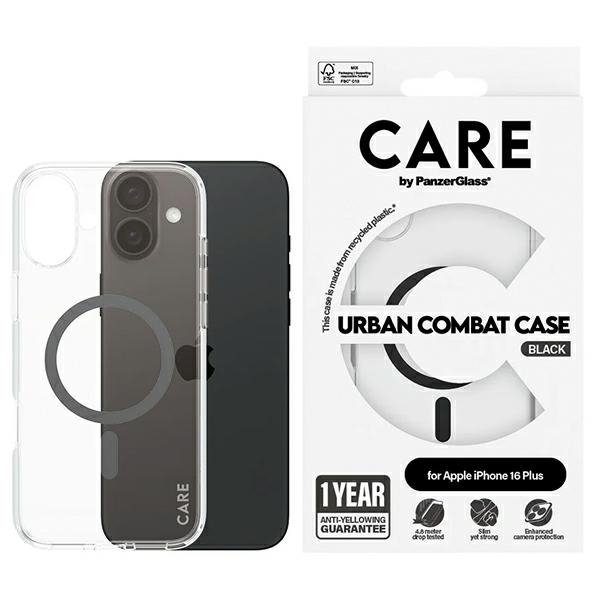 Etui CARE by PanzerGlass Flagship Case   iPhone 16 Plus 6,7&quot; czarny/black MagSafe 1347