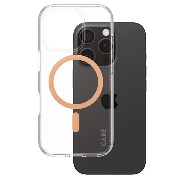 Etui CARE by PanzerGlass Flagship Case   iPhone 16 Pro 6,3&quot; brzoskwiniowy/peachy MagSafe 1374
