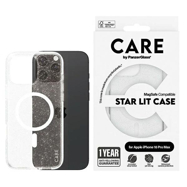 Etui CARE by PanzerGlass Flagship Star   Lit Case iPhone 16 Pro Max 6,9&quot; biały/white MagSafe 1344
