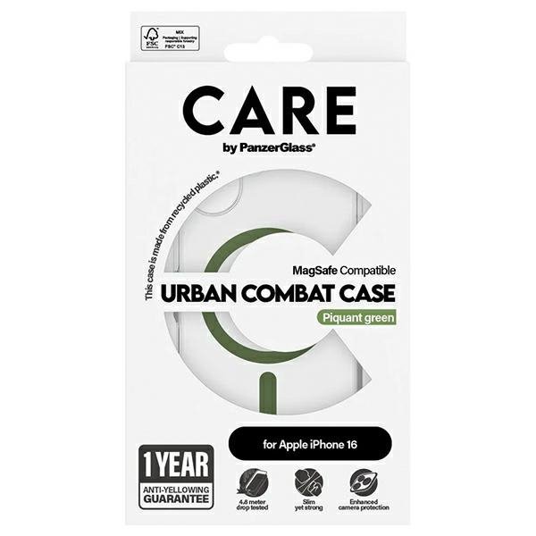 Etui CARE by PanzerGlass Flagship Case   iPhone 16 6.1&quot; zielony/green MagSafe 1369