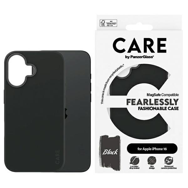 Etui CARE by PanzerGlass Fashion Case    iPhone 16 6.1&quot; czarny/black MagSafe 1377