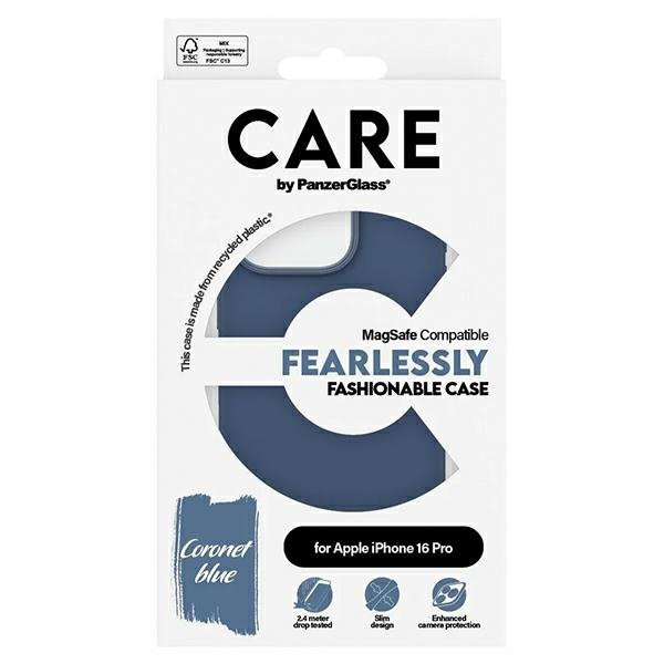 Etui CARE by PanzerGlass Fashion Case    iPhone 16 Pro 6.3&quot; niebieski/blue MagSafe 1382