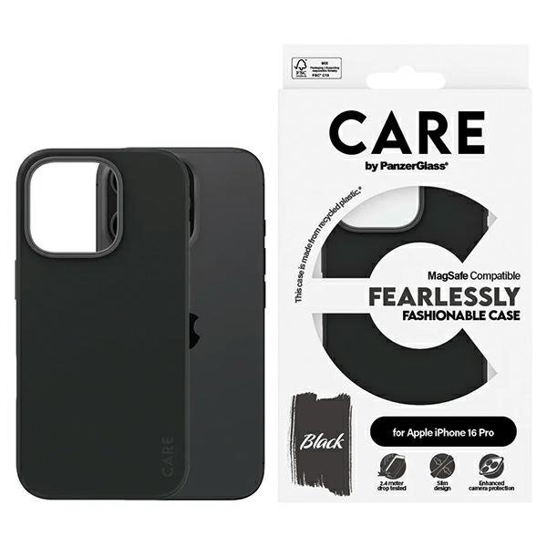 Etui CARE by PanzerGlass Fashion Case    iPhone 16 Pro 6.3&quot; czarny/black MagSafe 1378
