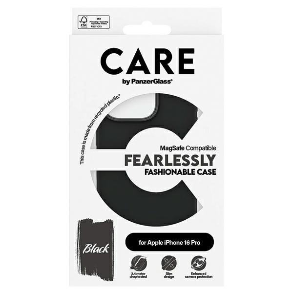 Etui CARE by PanzerGlass Fashion Case    iPhone 16 Pro 6.3&quot; czarny/black MagSafe 1378