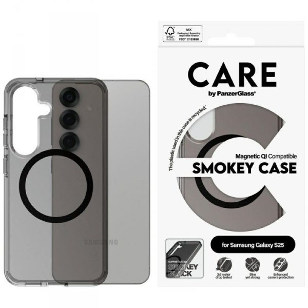 Etui CARE by PanzerGlass Flagship Urban  Combat Black QI do Samsung Galaxy S25 dymny