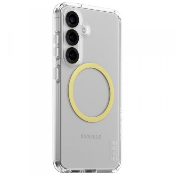 Etui CARE by PanzerGlass Flagship Urban  Combat Chardonnay QI do Samsung Galaxy S25 przezroczysty