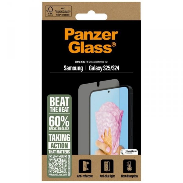 Szkło hartowane PanzerGlass All-in-One   Ultra-Wide Fit do Samsung Galaxy S25