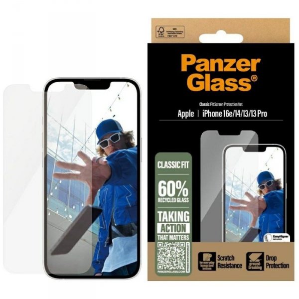 Szkło hartowane PanzerGlass Classic Fit  do iPhone 16E / 17E