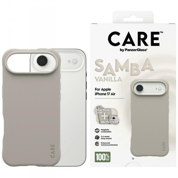 Etui CARE by PanzerGlass Fashionable     Samba MagSafe do iPhone Air waniliowy