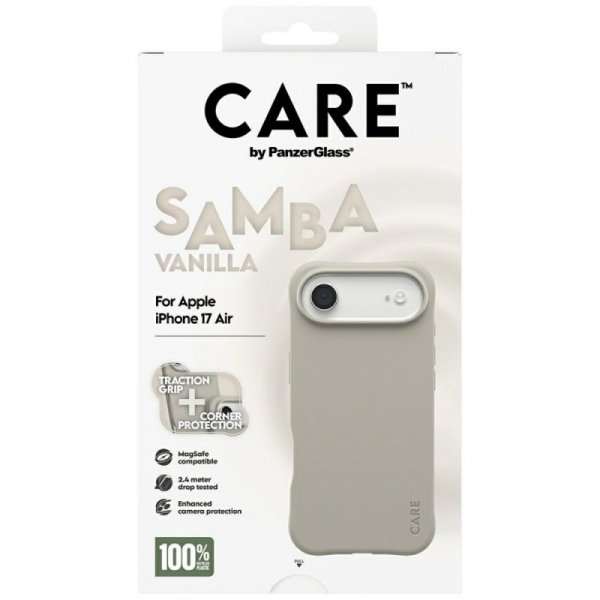 Etui CARE by PanzerGlass Fashionable     Samba MagSafe do iPhone Air waniliowy