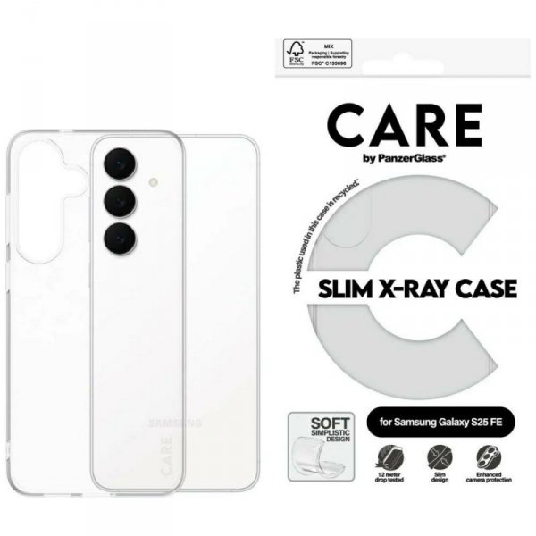 Etui CARE by PanzerGlass Fashion X-Ray   do Samsung Galaxy S25 FE przezroczysty