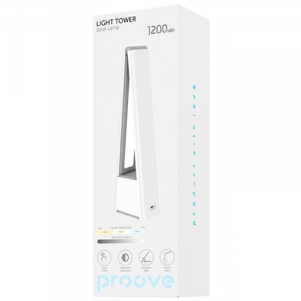 Proove Lampka biurkowa Light Tower LED   1200mAh 5W biały/white