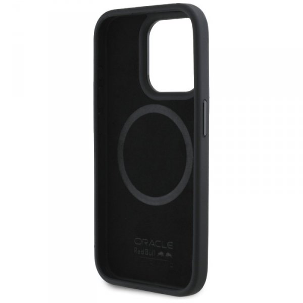 Red Bull RBHMP15L24PUILVR iPhone 15 Pro  6.1&quot; hardcase granatowy/navy Leather Red Ring MagSafe