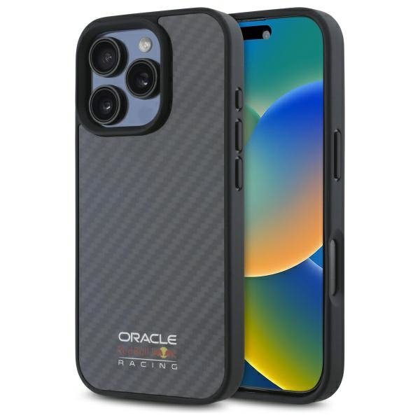 Red Bull RBHMP16X24CFILSK iPhone 16 Pro  Max 6.9&quot; hardcase czarny/black Carbon Fiber Shiny Logo MagSafe