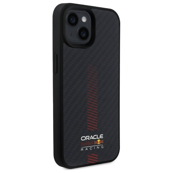 Red Bull RBHMP15S24CFGSMK iPhone 15 6.1&quot; hardcase czarny/black Carbon Fiber Power Bar MagSafe