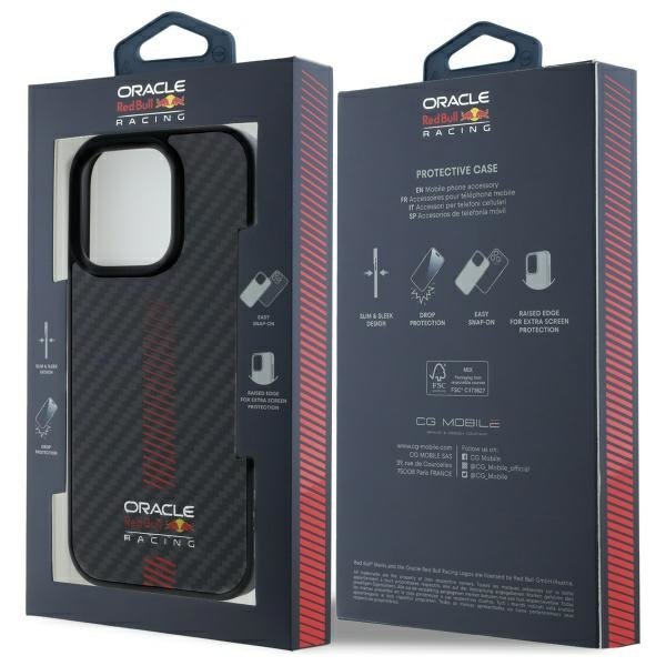 Red Bull RBHMP15X24CFGSMK iPhone 15 Pro  Max 6.7&quot; hardcase czarny/black Carbon Fiber Power Bar MagSafe
