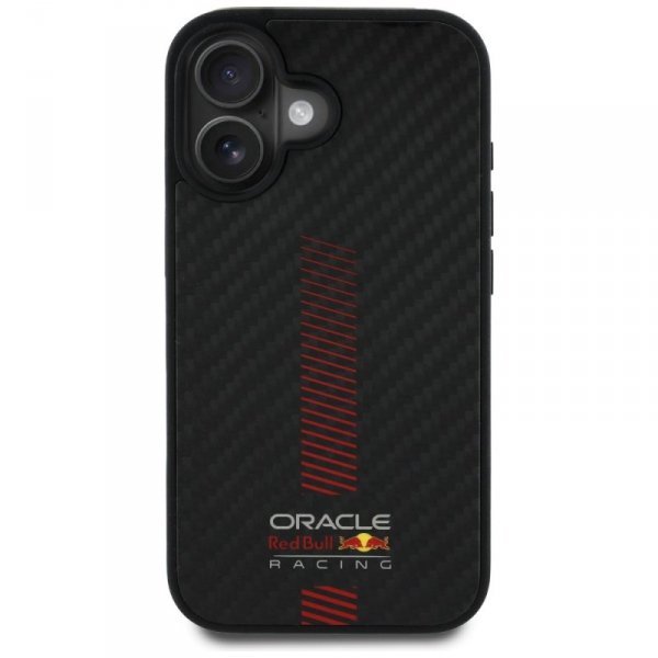 Red Bull RBHMP16S24CFGSMK iPhone 16 6.1&quot; hardcase czarny/black Carbon Fiber Power Bar MagSafe