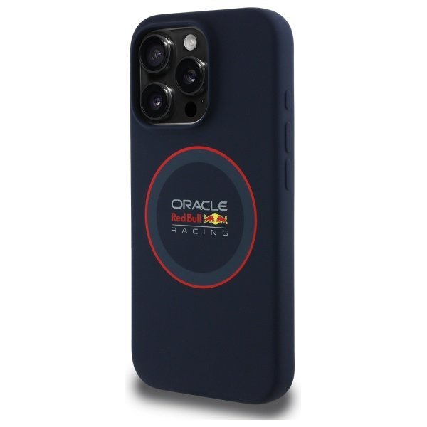 Red Bull RBHMP15L24SIILVR iPhone 15 Pro  6.1&quot; hardcase granatowy/navy Silicone Red Ring MagSafe