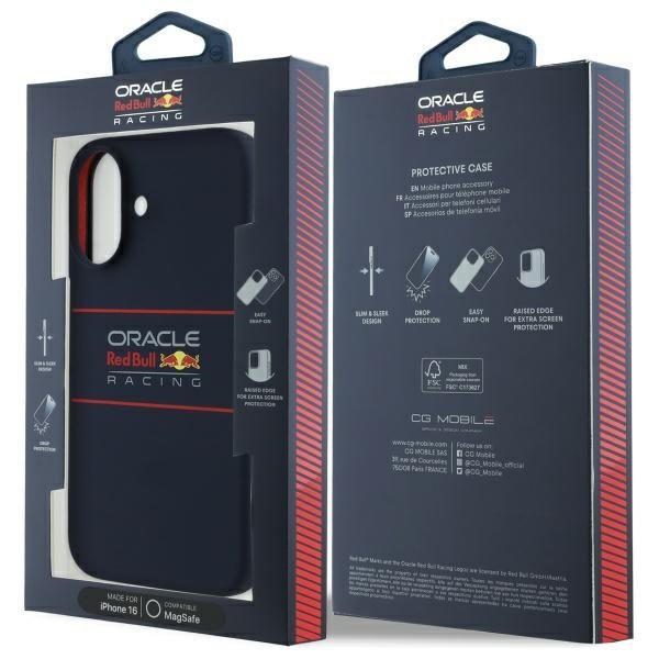 Red Bull RBHMP16S24SIHSRV iPhone 16 6.1&quot; hardcase granatowy/navy Silicone Horizontal Logo MagSafe