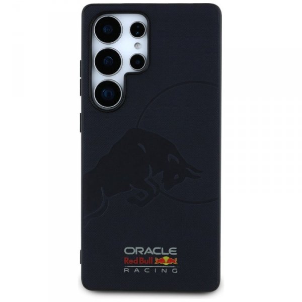 Etui Red Bull Leather Meshed Debossed    Bull MagSafe do Samsung Galaxy S25 Ultra granatowy