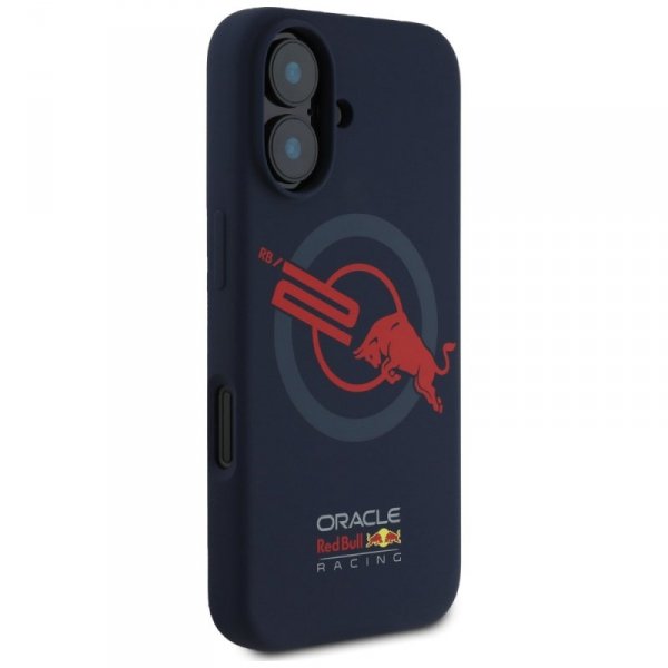 Etui Red Bull HC Silicone ORBR20 Logo    Red Lining do iPhone 16 MagSafe granatowy