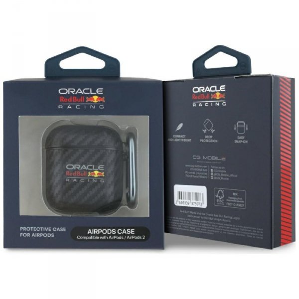 Etui Red Bull PU Carbon Logo do AirPods  1/2 czarny