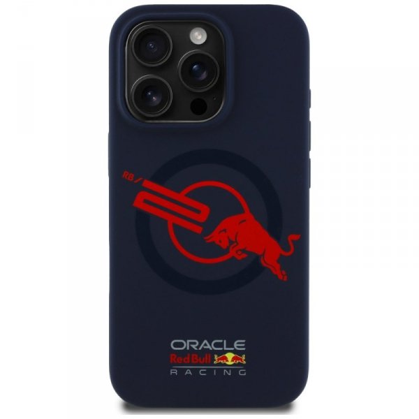 Etui Red Bull HC Silicone ORBR20 Logo    Red Lining do iPhone 15 Pro MagSafe granatowy