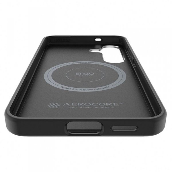Etui Samsung Spigen Enzo Aramid Magnet   do Galaxy S25+ czarno-srebrny