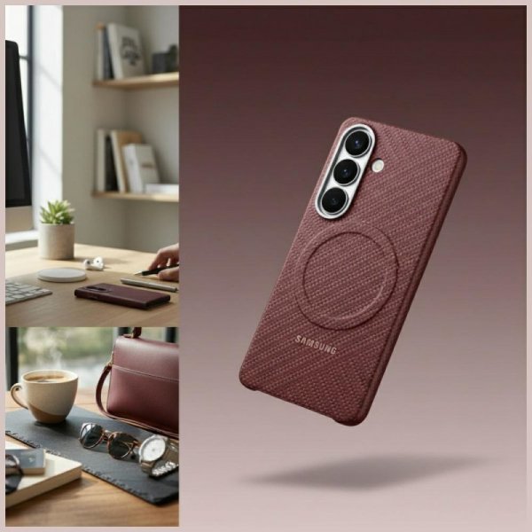 Etui Samsung Carbon Magnet do Samsung Galaxy S26+ czerwony