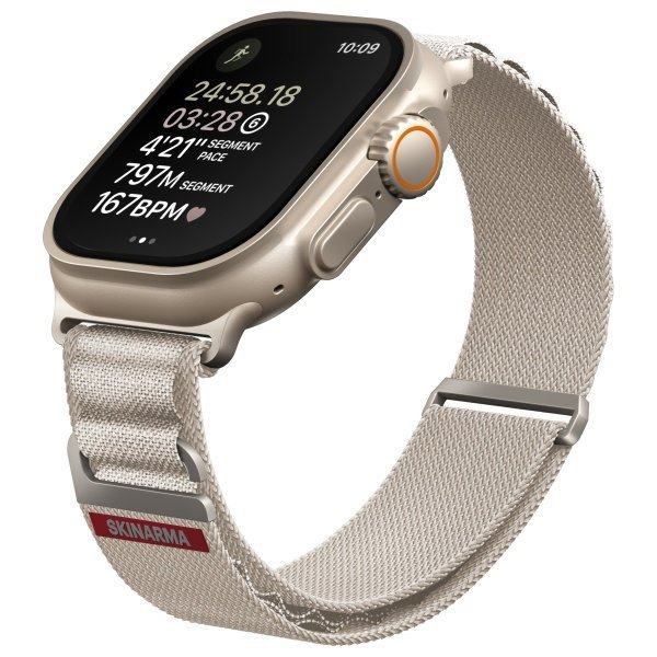 Skinarma pasek Kobu Apple Watch Ultra    49/46/45/44mm kość słoniowa/ivory