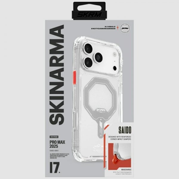 Etui Skinarma Saido do iPhone 17 Pro Max Magnetic Charging przezroczysty