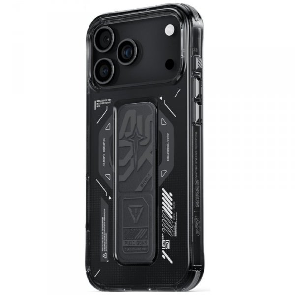 Etui Skinarma Helio do iPhone 17 Pro Max Magnetic Charging + Grip Stand grafitowy