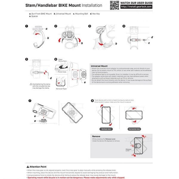 Spigen GearLock uchwyt rowerowy Handlebar MS100 000MP25057 Bike Mount