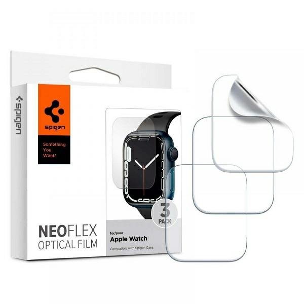 Spigen Folia Neo Flex Apple Watch 7 45mm 4/5/6/SE 3szt aplikacja na mokro AFL04049