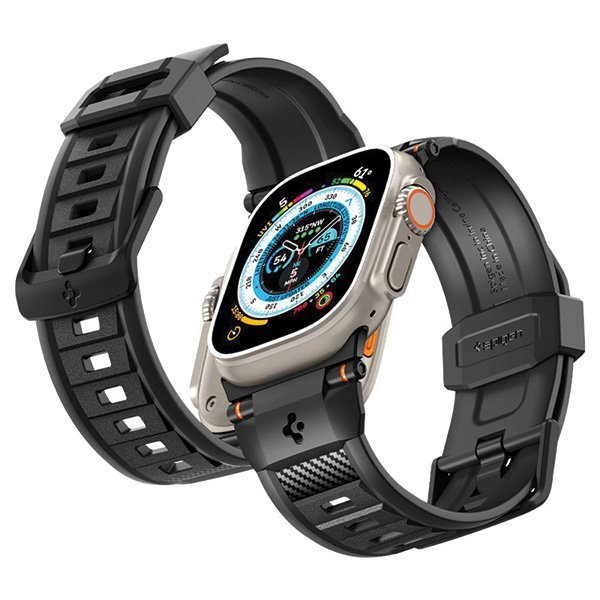 Spigen Rugged Ultra Band Apple Watch 4/5/6/7/8/9/SE/Ultra/Ultra 2 42/44/45/49mm czarny/matte black AMP07105