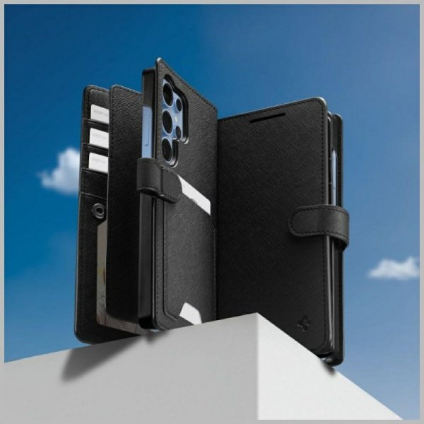Etui Spigen Wallet &quot;S&quot; do Samsung Galaxy S25 Ultra czarny