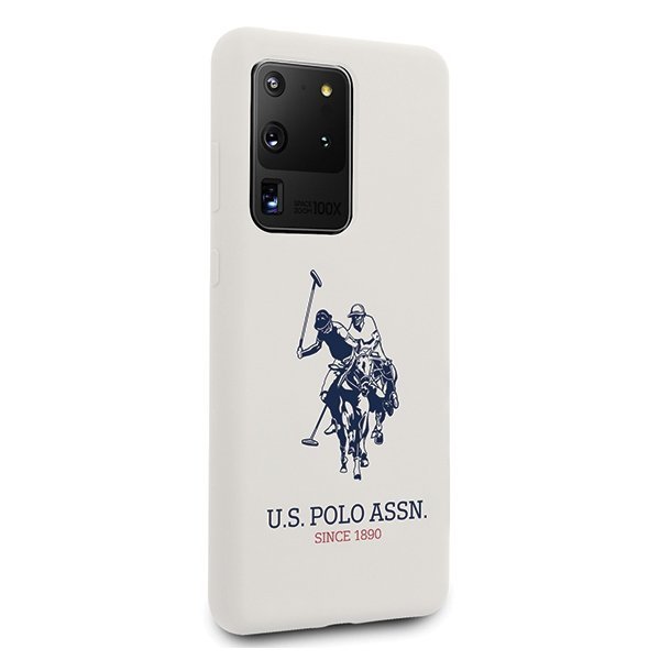 US Polo USHCS69SLHRWH S20 Ultra G988biały/white Silicone Collection