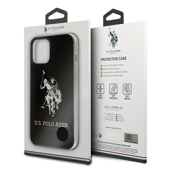 US Polo USHCP12LTPUHRBK iPhone12 Pro Max 6,7&quot; czarny/black Shiny Big Logo