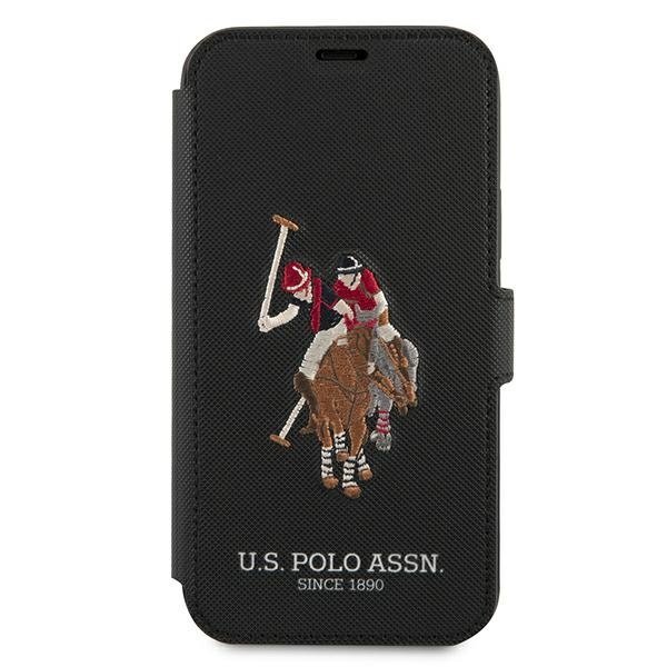 US Polo USFLBKP12MPUGFLBK iPhone 12/12Pro 6,1&quot; czarny/black book Polo Embroidery Collection