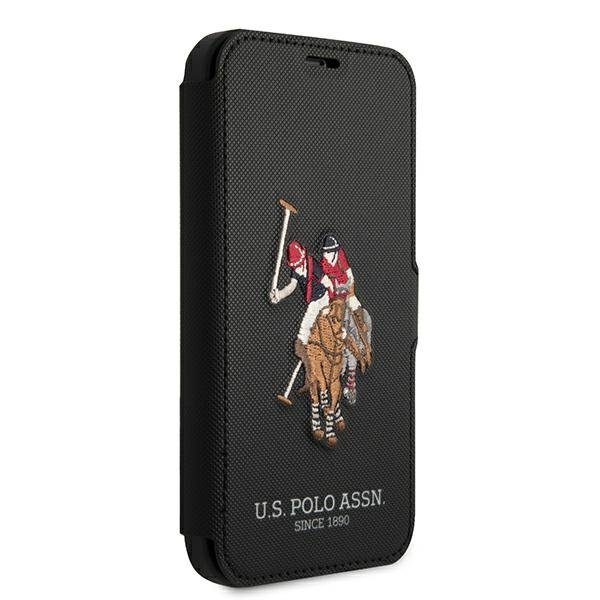 US Polo USFLBKP12LPUGFLBK iPhone 12 ProMax 6,7&quot; czarny/black book Polo Embroidery Collection