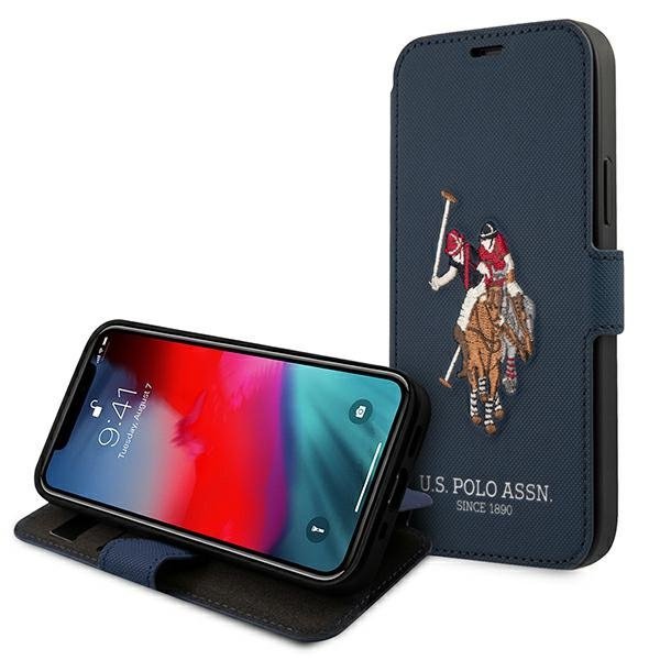 US Polo USFLBKP12MPUGFLNV iPhone 12/12Pro 6,1&quot; granatowy/navy book Polo Embroidery Collection