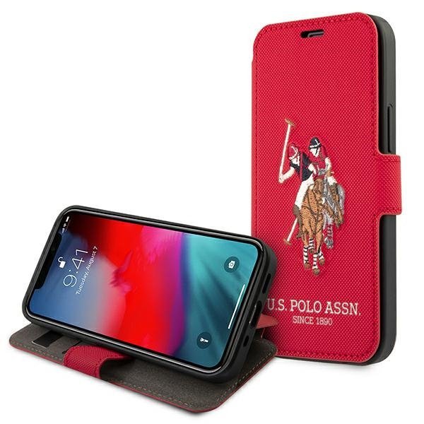 US Polo USFLBKP12MPUGFLRE iPhone 12/12Pro 6,1&quot; czerwony/red book Polo Embroidery Collection