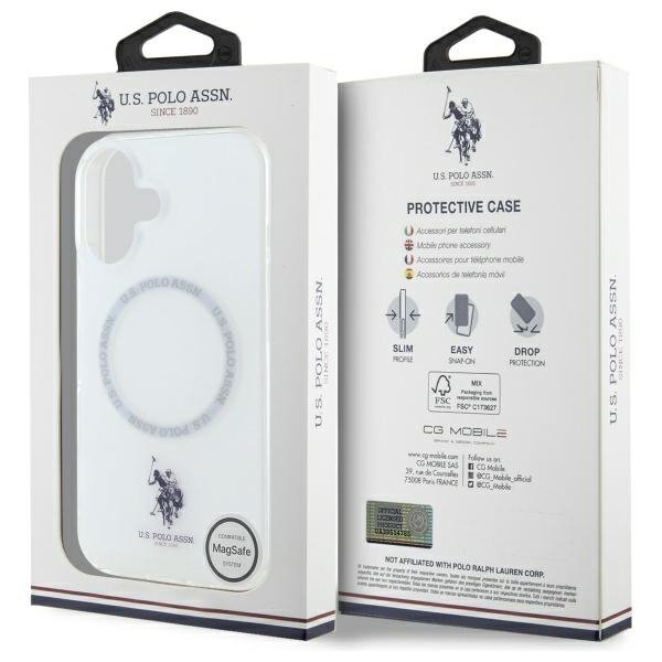 US Polo USHMP16SHOCLDPW iPhone 166.1&quot; biały/white IML Ring MagSafe