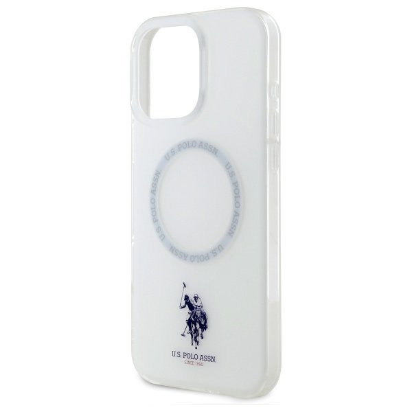 US Polo USHMP16XHOCLDPW iPhone 16Pro Max 6.9&quot; biały/white IML Ring MagSafe